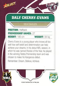 2012 Select One Community #2 Daly Cherry-Evans Back